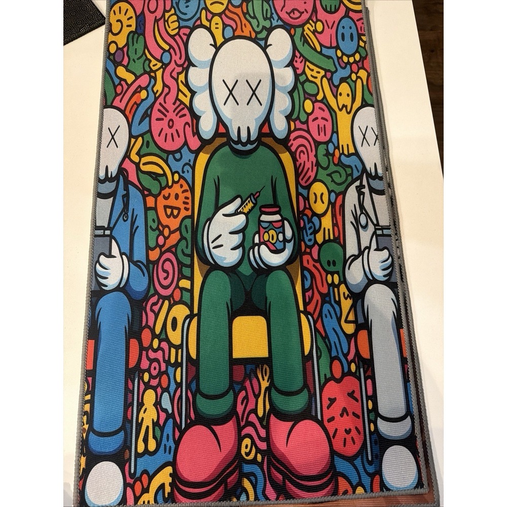 KAWS Style Accent Rug – Hype Wall Art or Floor Decor - Picture 3 of 3